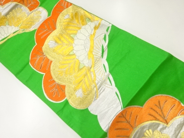 アンティーク　笠松模様織出し袋帯（着用可）